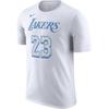 NBA Basketball Sports Print Short Sleeve T-Shirt Featuring LeBron James No. 23 Men Tops White CT9428-103