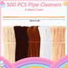 500 шт. Палочки для чистки трубок Синельные стержни Палочки для чистки трубок Поделки Оптовая продажа Пушистые палочки для творческих школьных проектов DIY Поделки Украшения