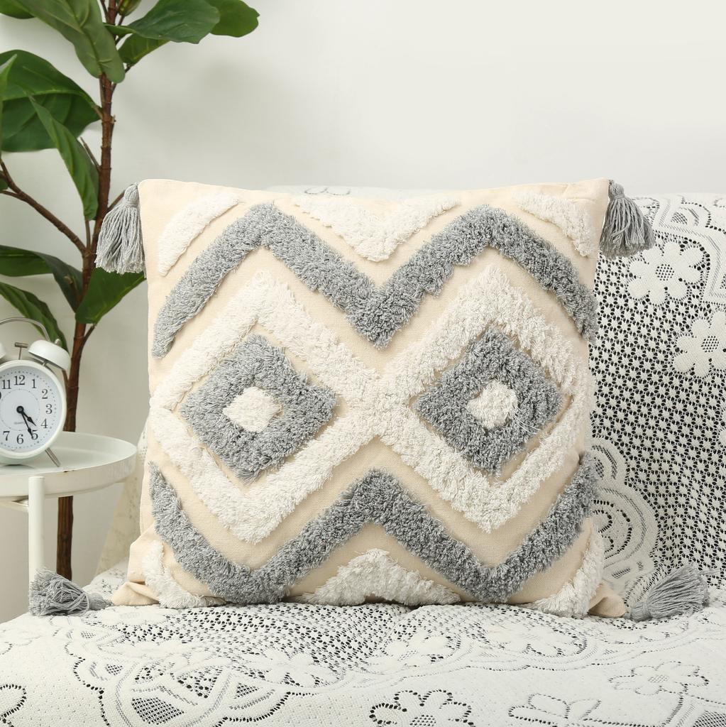 Tufted Throw Pillows Cream Windhead Pillows Tatami Back Pillows Can Be Disassembled and Washed In The Bedroom