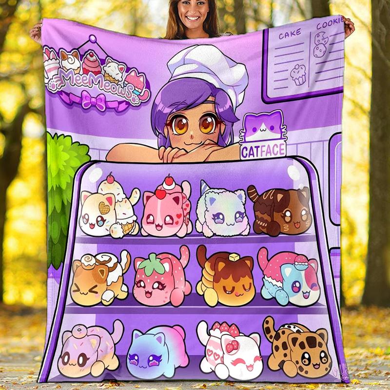 Aphmau Theme Printed Blanket - Perfect for Couch, Bed, Travel & Outdoor Use | Machine Washable, Cozy & Durable.