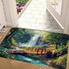 3D Ocean Paradise Doormat Dolphin Crocodile Hippo Tiger Pattern Non Slip Entrance Mat Wildlife Floor Rug Living Room Mat