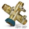 Адаптер садовых кранов крестового типа NPT/BSP 3/4" Медный алюминиевый Сверхпрочный кран для садового полива Соединитель Запорная вода