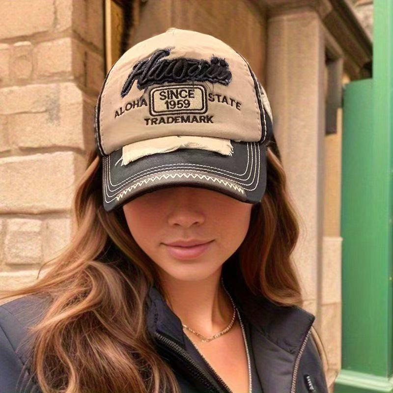 Hot Sale Unisex Washed Cotton Cap 1959 Letter Embroidery Vintage Baseball Cap Men Women Adjustable Casual Outdoor Sports Hat