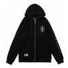 828 CHROME HEARTS Осень-Зима 2026 Новая Толстовка с Капюшоном Классического Стиля с Логотипом и Молнией Большого Размера, Подходит для Ношения Парами