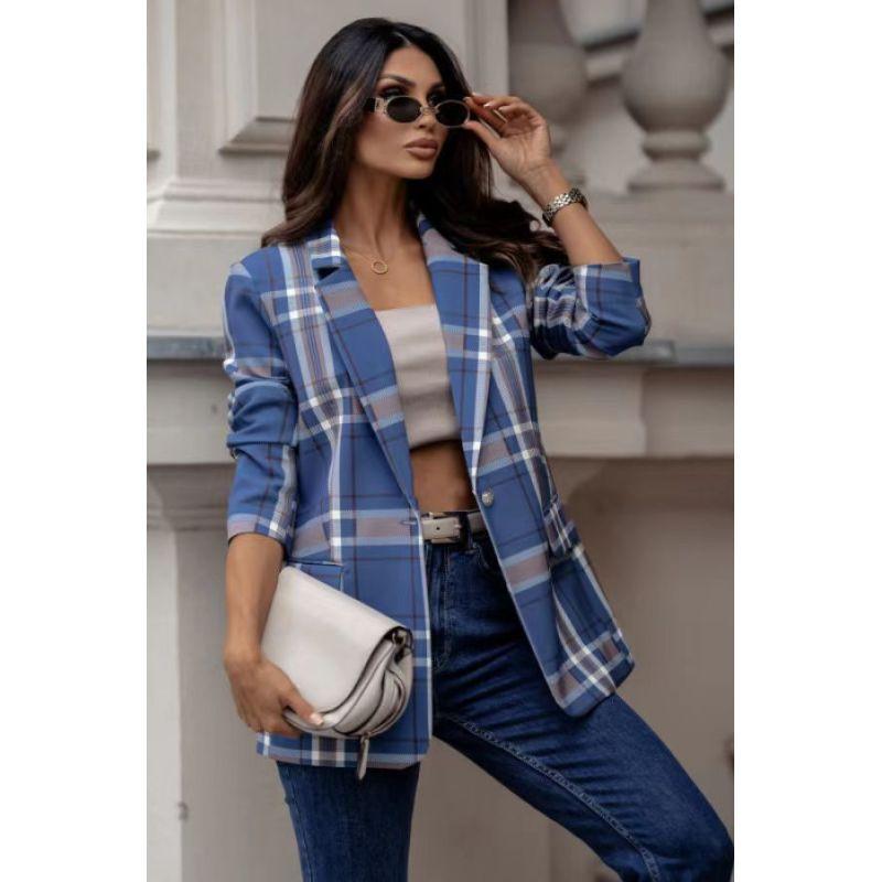 Tooxika Новый осенний клетчатый маленький пиджак