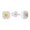 Silver Earrings with Citrine Nano 0.665ct (2190066)
