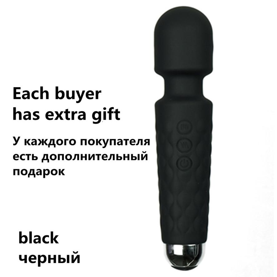 20 Mode Powerful USB Rechargeable Vibrator Electric Body Massage Magic Wand Massager Dildo Vibrators Sex Toy For Women Wife Clit
