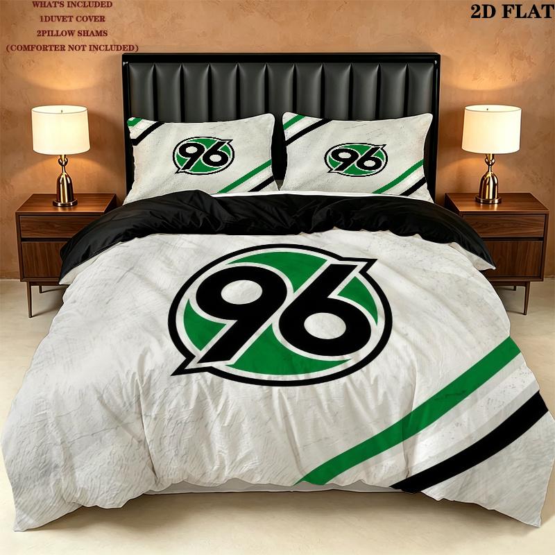 Hannover 96 Pattern Bedding Quilt Set Home Decoration Gift (1 * duvet cover + 2 * pillowcase without core)