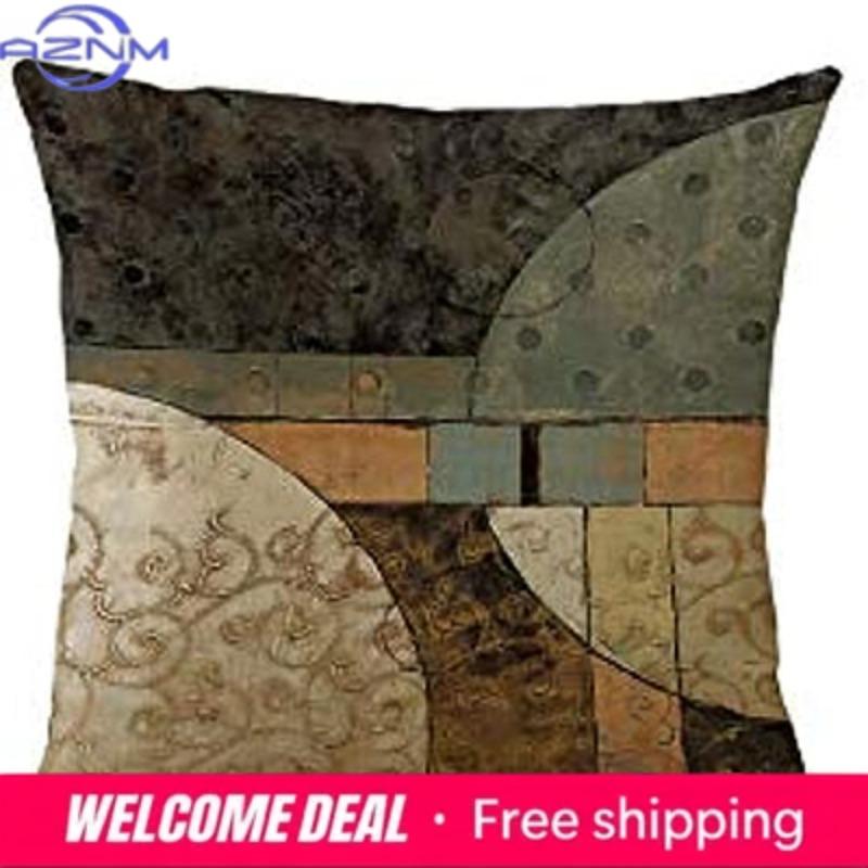 Pillow Cover Xcm Retro Geometric Decoration Design Living Room Abstract Pattern Printing Sofa Cushion Cover Creative