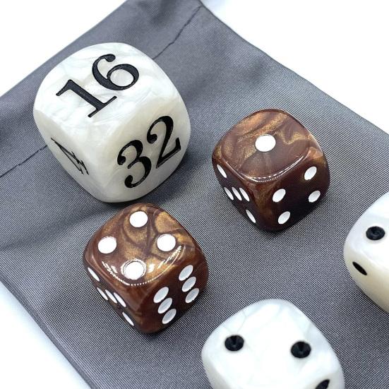 1/2/3 набора 22 мм набор игральных костей для нард Портативный дорожный акриловый перламутровый кубик удвоения Игровой вечер Настольная игра Игральные кости Игровые аксессуары