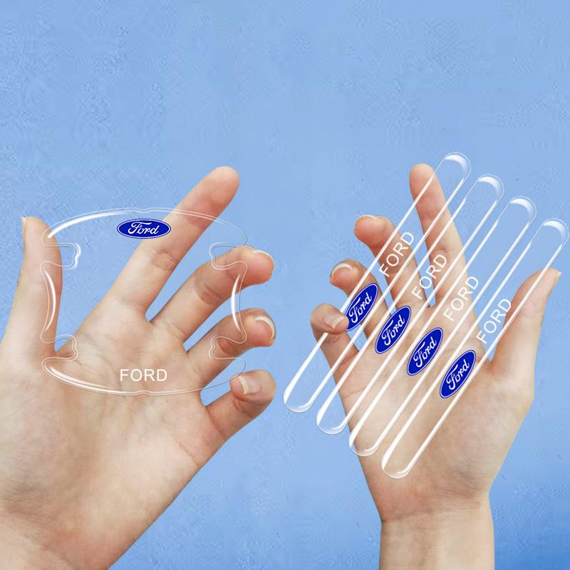 Car Door Handle Bowl Anti-Scratch Sticker Anti-Collision Strip For Ford Escape Kuga Mondeo Ecosport Fiesta Focus 2 3 MK1 MK2