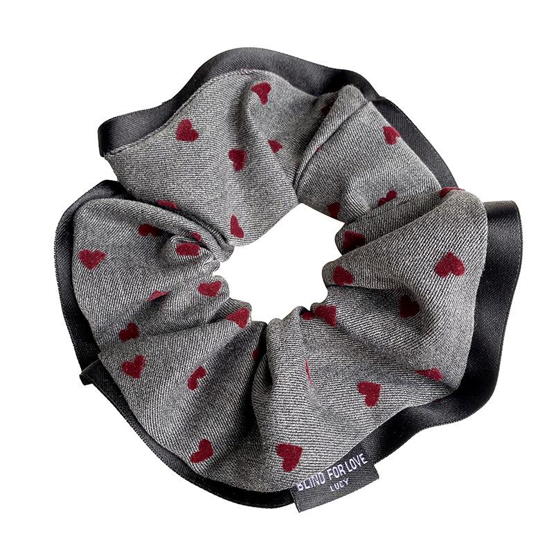 2024 Love Wave Ретро-веревка для волос: Повязка на толстую кишку Dot, элегантная резиновая повязка на голову и цветочные аксессуары для женщин