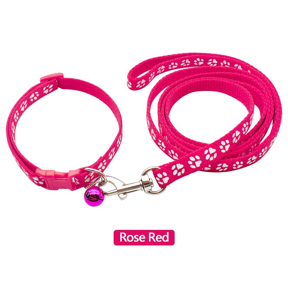 1,2 м поводок и шлейка для домашних животных, цепь для собак с милым принтом лапы для маленьких кошек и собак, поводок для собак, жилет, товары для животных