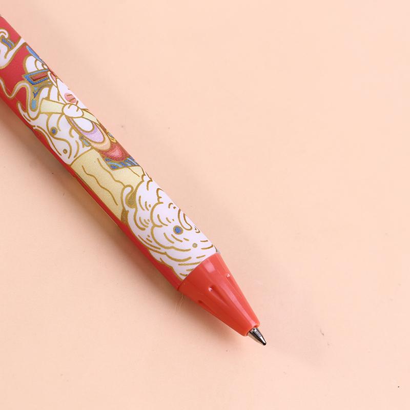 6Pcs/Set Cute Chinese Style Retractable Gel Pen Black Ink Signature Writing Pen