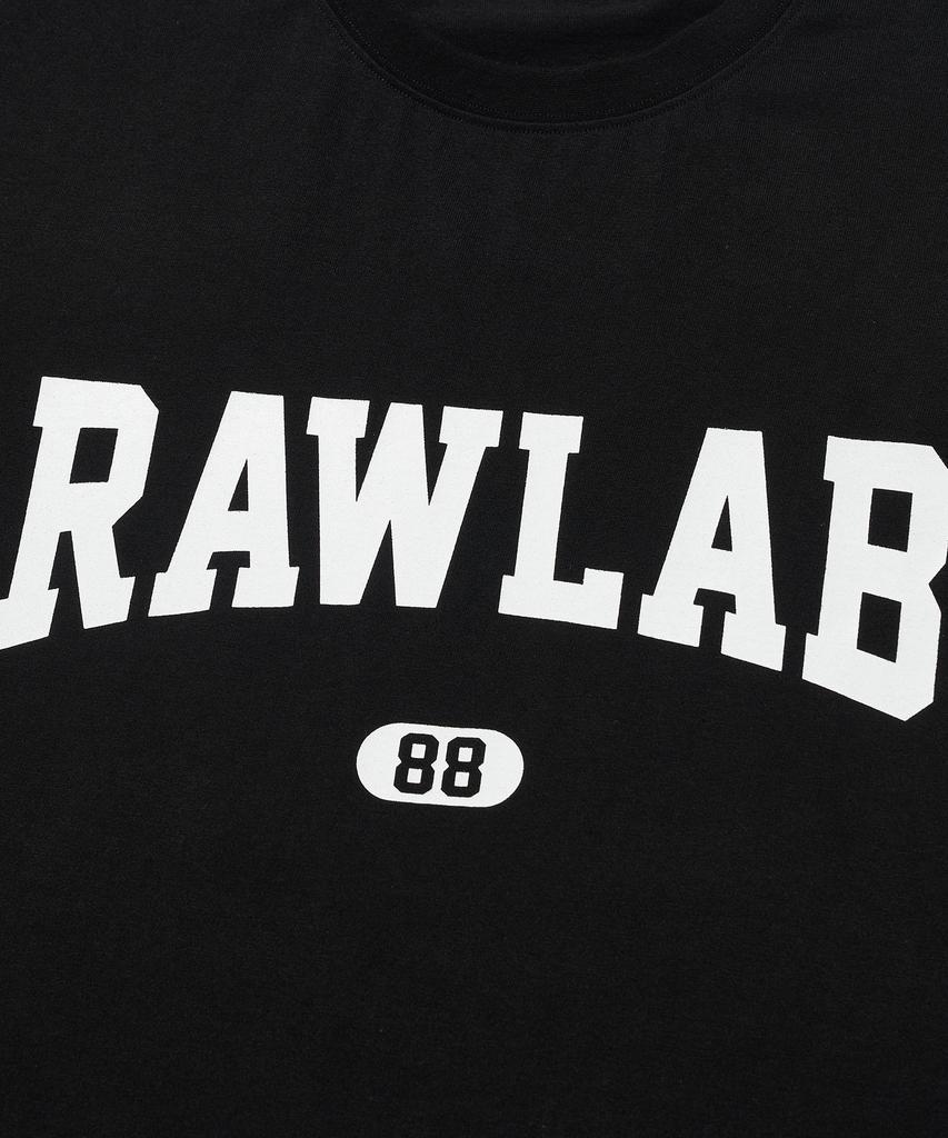 Хлопковая футболка с коротким рукавом RAW LAB с логотипом-аркой (черный)