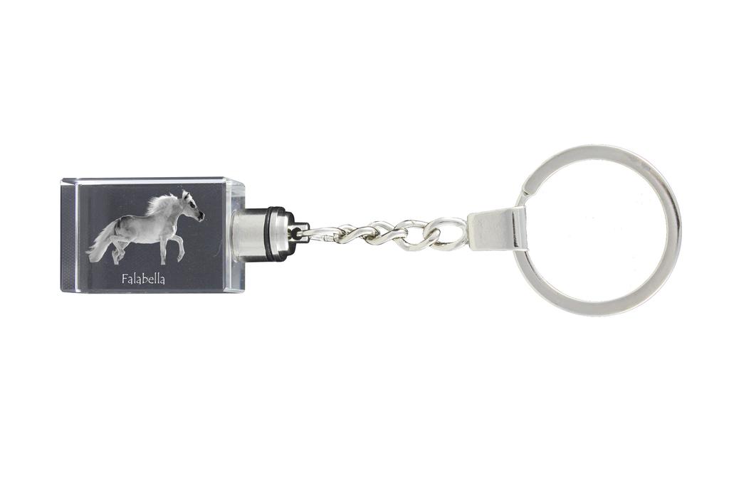 Falabella - Crystal Pendant with Photo of a Horse, Illuminated Pendant, Unique Gift by Art-Dog Brand