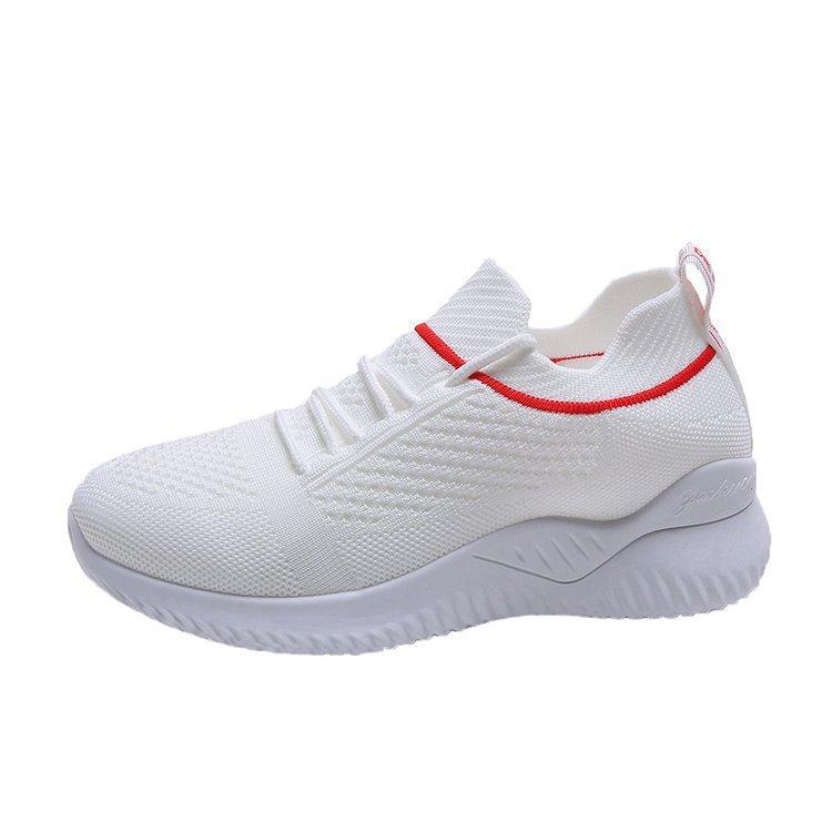 Running Shoes Women's Internet Celebrity Casual Sports Shoes Breathable Fly-woven Mesh Women's Shoes Single Shoes