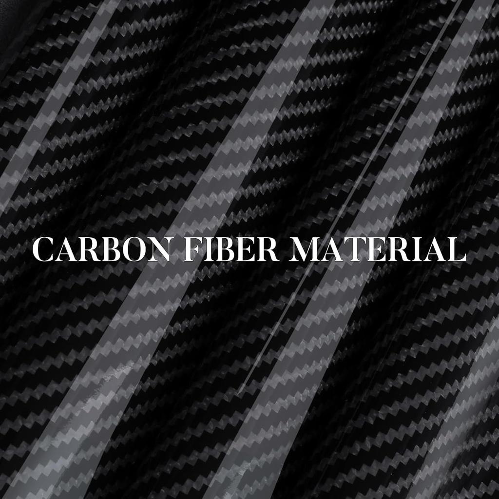Carbon Fiber Steering Wheel Cover, Snap On Car Steering Wheel Cover Set Accessories 3Pcs Wrap Grip Non Slip Protector Universal Glossy Black