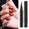 1/6Pcs Nail Polish Pen 3-in-1 Quick Dry Long Lasting High Gloss DIY Manicure Nail Art Natural Nude Women Girls Fingernail Toenail Gel Polish Pen