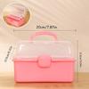 3-Tier Foldable Storage Box Children's Hair Accessories Organizer with Handles- Cute Jewelry Case Portable Medicine Cabinet