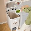 Garbage Can Durable Construction Large Capacity Wide Opening Easy To Clean Trash Can Waste Bin with Stepping Pedal