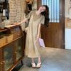 Summer 2025 Women's Gradient Suspender T-Shirt Dress - Age-Reducing, Fake Two-Piece, Medium-Length