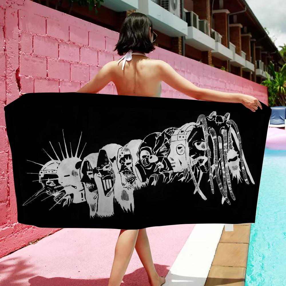 S-S-SlipknotEs Band Microfiber Printed Beach Towel Mountain Climbing Yoga Beach Swimming Running Absorbent Soft Towel