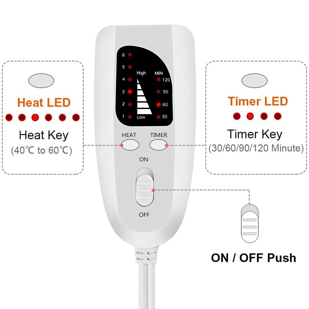 Грелка Электрические грелки Панель с горячим подогревом 6 настроек быстрого нагрева