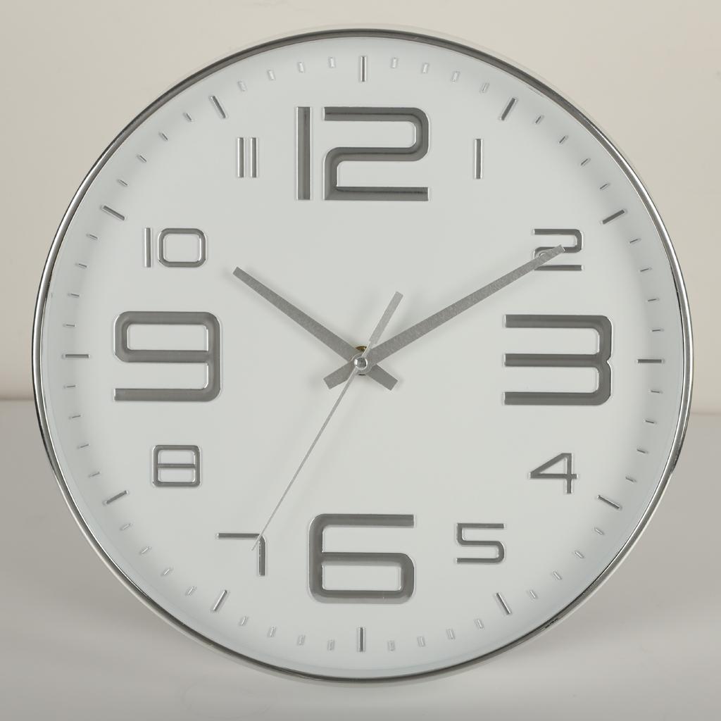 Бесшумные настенные часы 30 см (12 дюймов), креативные и модные, трехмерные цифровые минималистичные часы для дома, гостиной