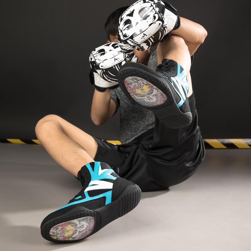 Men/Women's Boxing Boots High -Gang Terrace Blood Blood Forever Professional Competition Training Youth Taekwondo Boots Motorcycle Boots