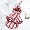Pet Autumn and Winter Clothing, Striped Caps, Cat Bippers, Dog and Cat Clothes, Bichon Frise Dog Supplies