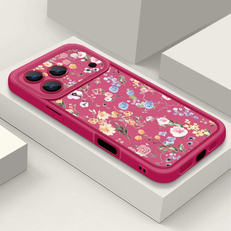 Противоударный мягкий силиконовый чехол из ТПУ Funda для iPhone 17 Air 16e 16 15 14 Pro Max 13 17 Pro Max 17 Pro 17 Чехол с красочным узором из роз