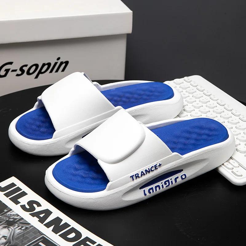 Модные мужские тапочки Мягкие сандалии Удобная пляжная повседневная обувь Легкие плоские нескользящие износостойкие сандалии из ЭВА 2025