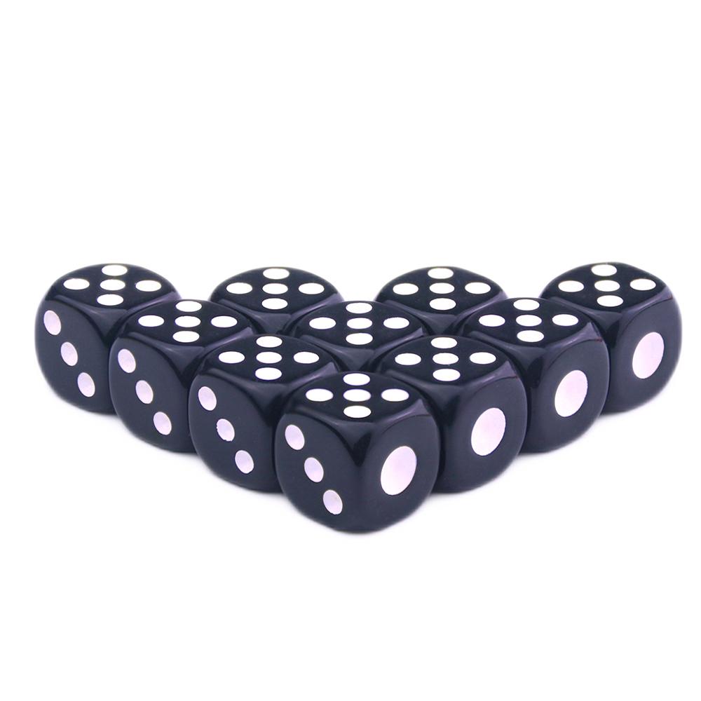 D6 Gambling Small Dice 14mm 10PCS Standard Dot Accessories for Gambling, Tabletop Game