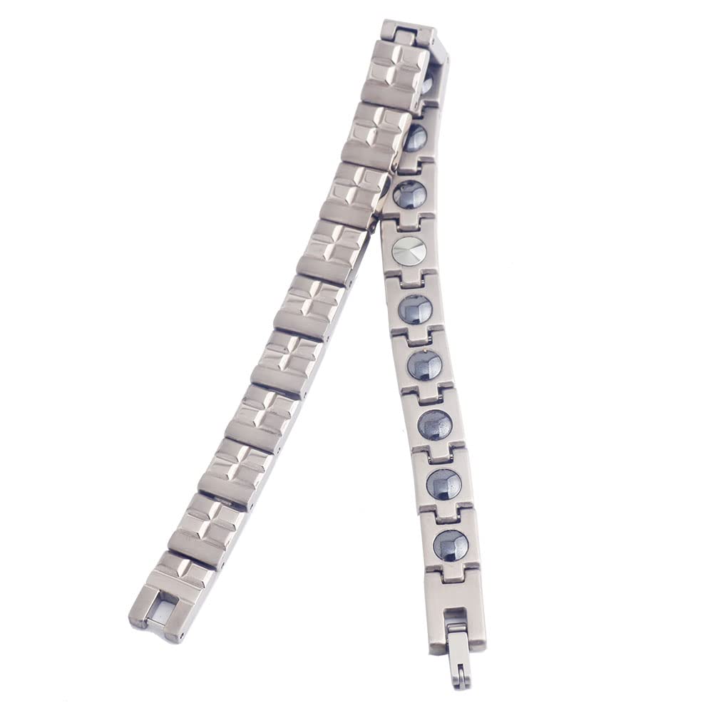 Браслет и ожерелье из чистого титана и германия HAQI, гематитовый магнитный браслет для снятия статического электричества, ожерелье для женщин