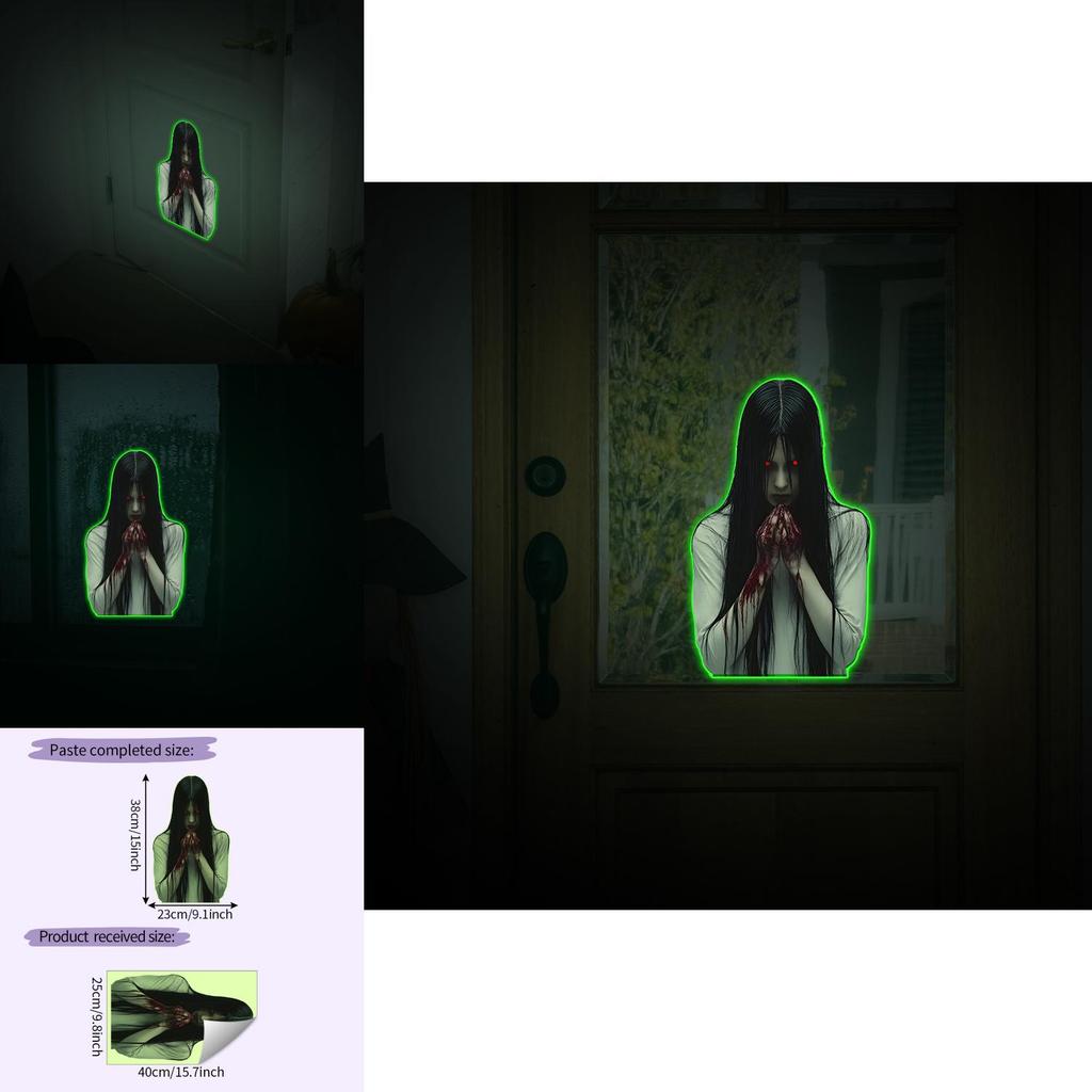 Хэллоуин Ночник Наклейка на стену С Кровавым Отпечатком Руки ПВХ Материал Для Дома И Коммерческих Помещений