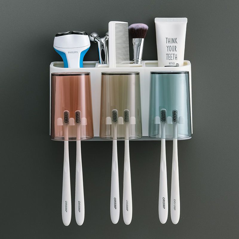 Полка для зубных щеток, без перфорации, чашка для полоскания рта, чашка для чистки зубов, устройство для выжимания зубной пасты, чашка для зубной щетки, набор чашек для зубов