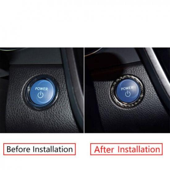 Real Carbon Fiber For Toyota Camry 2018-2023 Cover Trim 1PCS One-Click Startup