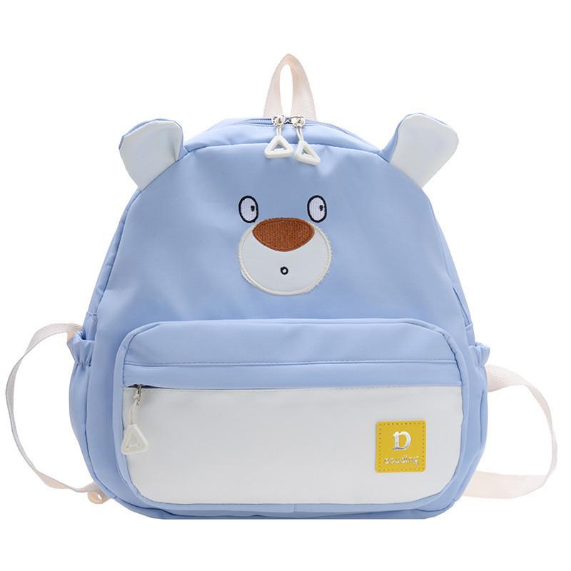 Children Bear Little Backpack Zipper Design Adjustable Shoulder Straps Schoolbag