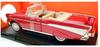 LuckyDieCast 1/18 Scale American Bel Air Convertible Diecast Car, 1957 (Red/White) [Parallel Import]