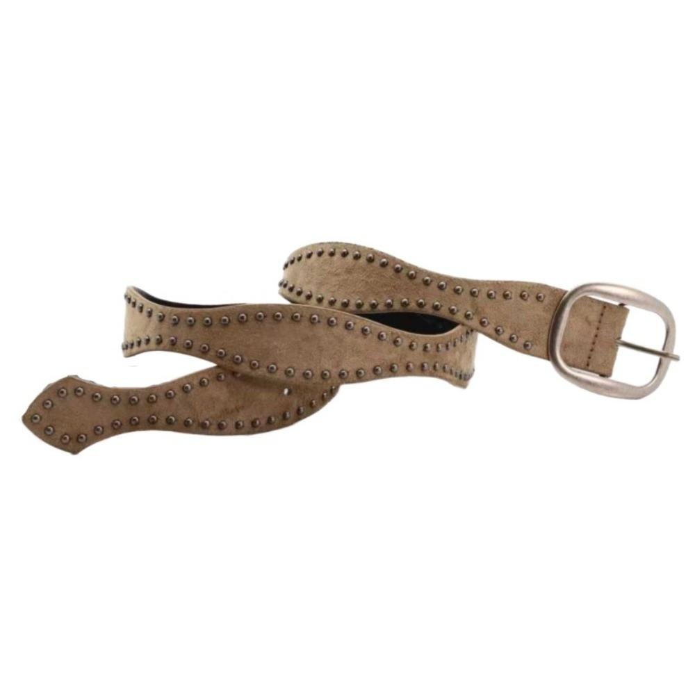 Metal Stud Waist Belt Retro Vintage Belt Ins Style Double-Row Rivet Belt Shopping