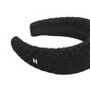 Chanel 25K Brand Logo Cotton Twill Soft Wool Headband Women accessories Black AB-25K-029