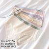 Pack of 6 Pcs Cotton Panties Women's Cotton Crotch Mid-waist Traceless Girl's Comfortable Breathable Briefs