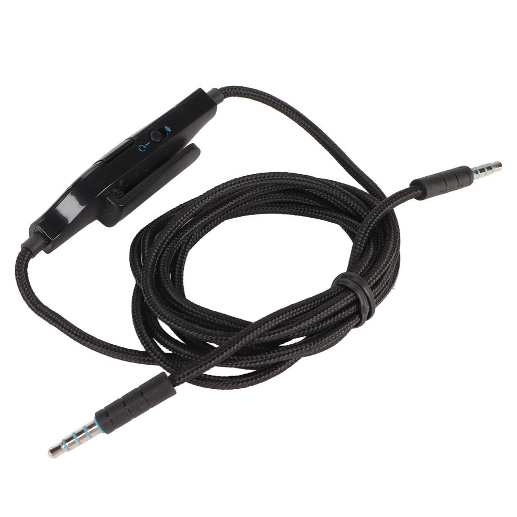 Headphone Sound Cable 3.5mm Gaming Headset Aux Cord with Inline Mic Mute Volume Control for Logitech G633 G933 G935 G635
