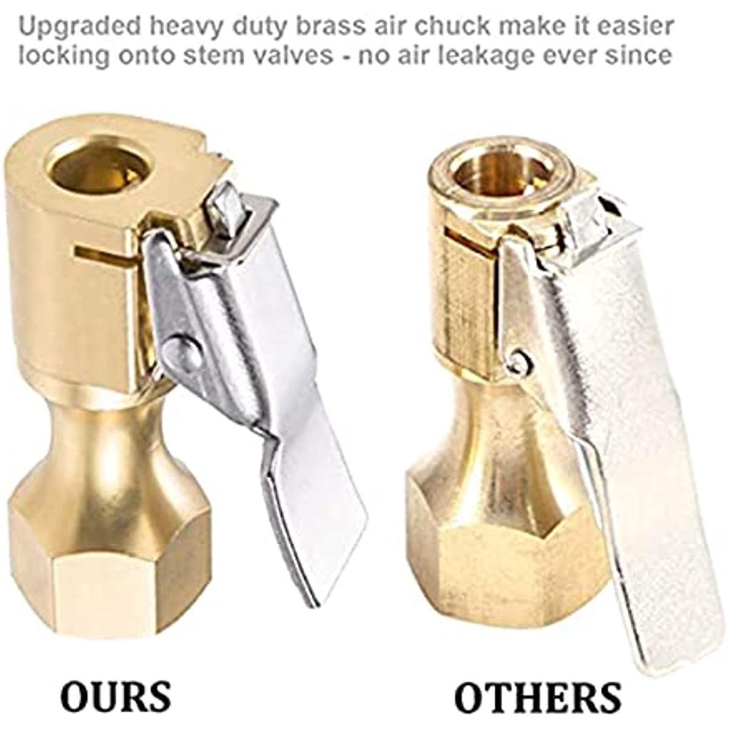 Пневматический патрон Прочный и удобный в использовании Поворотный шинный патрон Пневматический патрон с зажимом Сверхмощный закрытый фиксатор потока на шинном патроне с зажимом для компрессоров манометра