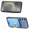 For Samsung Galaxy S25 Magnetic Case Detachable Card Bag Leather Back Cover with Kickstand