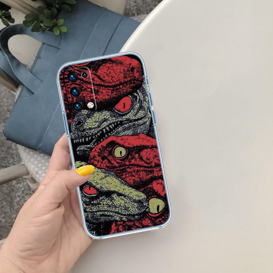 Dinosaur Transparent Phone Case for Motorola Moto E13 E15 E20 E22 22I E22S E30 E32 E40 E7 E7I G Plus Power Play Stylus G22 G14