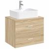 Bathroom Sink Chrome 48.5 x 37.5 x 13 cm Metal