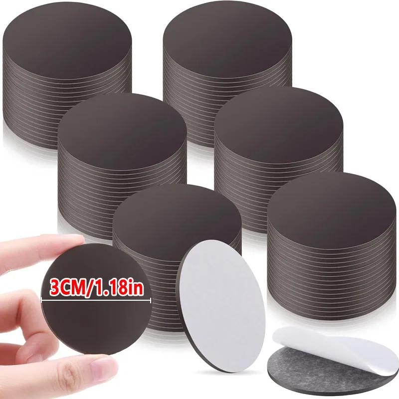 Round Magnetic Dots Self Adhesive Magnet Sheets Flexible Sticky Magnets for Home Office School Magnetic Stickers Circles