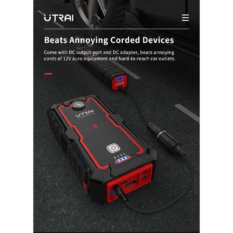 UTRAI 2000A Пусковое устройство Power Bank Портативное зарядное устройство Стартерное устройство Для 8.0L/6.0L Аварийный пусковой аккумулятор для автомобиля